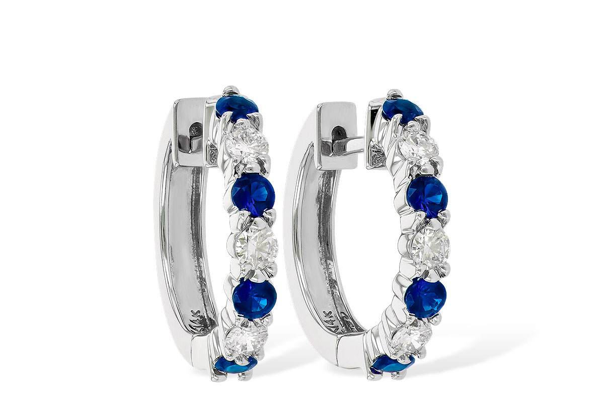 A047-12655: EARRINGS .64 SAPP 1.05 TGW