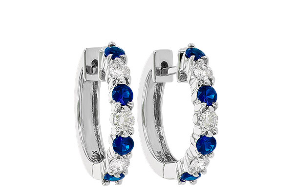 A047-12655: EARRINGS .64 SAPP 1.05 TGW
