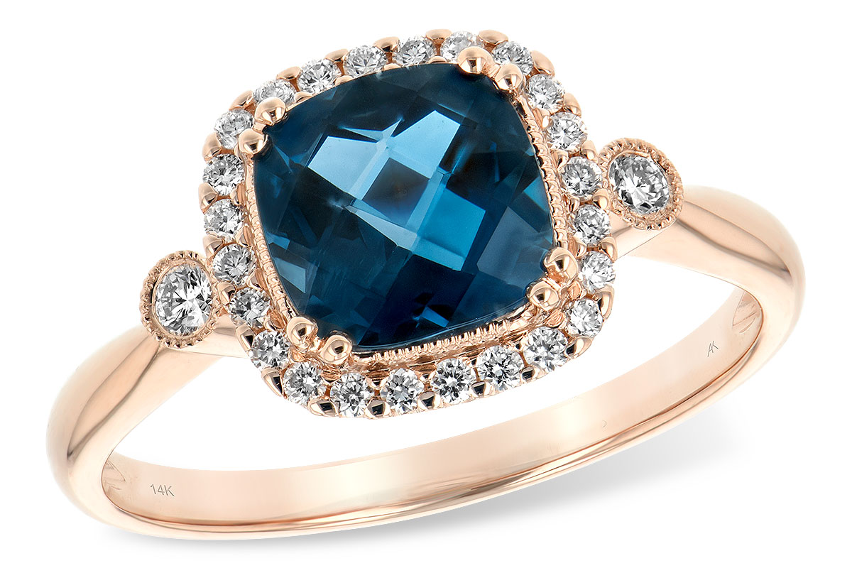 A235-29019: LDS RG 1.62 LONDON BLUE TOPAZ 1.78 TGW (7MM LBT)