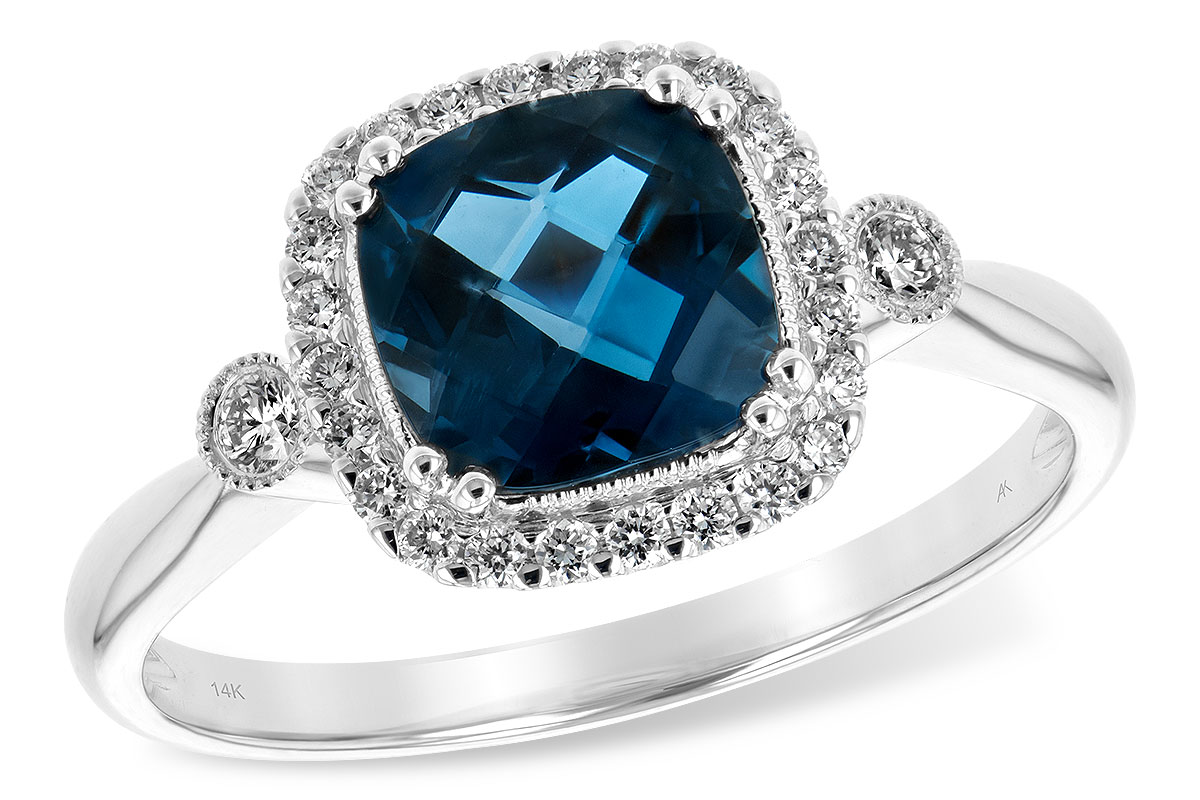 A235-29019: LDS RG 1.62 LONDON BLUE TOPAZ 1.78 TGW (7MM LBT)