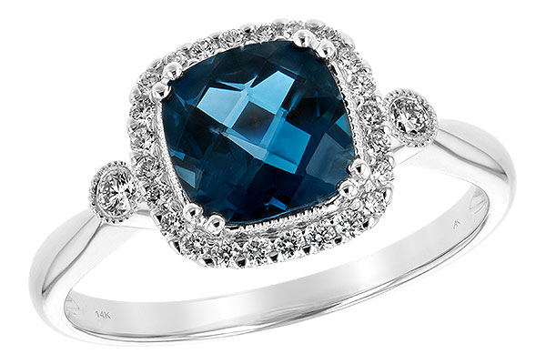A235-29019: LDS RG 1.62 LONDON BLUE TOPAZ 1.78 TGW (7MM LBT)