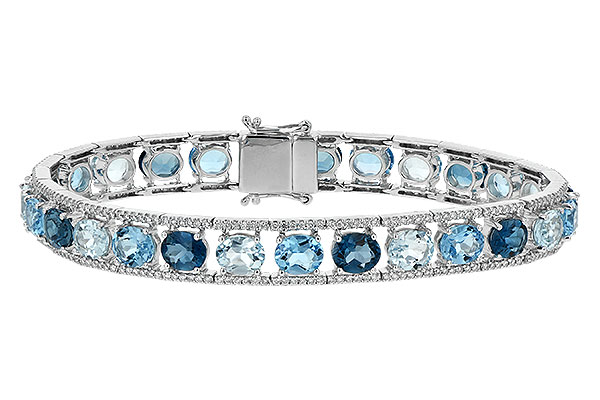 A235-29919: BRACELET 16.54 BLUE TOPAZ 17.78 TGW