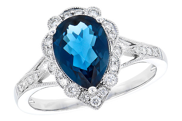 A318-98164: LDS RG 2.25 LONDON BLUE TOPAZ 2.47 TGW (10x7 PS)