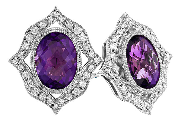 A319-89064: EARR 2.12 TW AMETHYST 2.36 TGW (8x6 MM AMY)