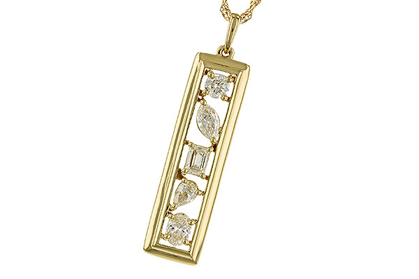 A319-90837: NECKLACE .85 TW FANCY CUT DIAMONDS