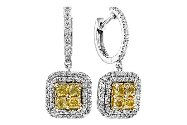 A320-76319: EARR 1.04 FANCY YELLOW DIAMONDS 1.62 TW