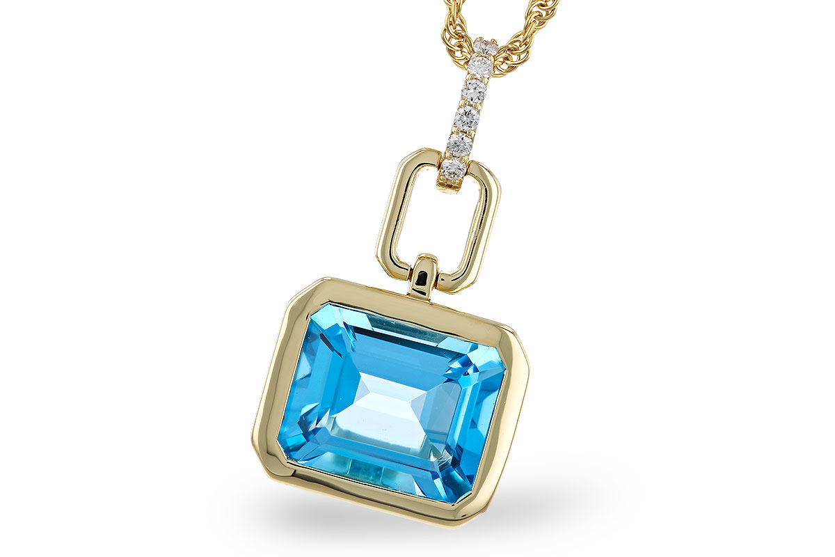 A320-77264: NECKLACE 3.26 BLUE TOPAZ 3.30 TGW (10x8MM BT)