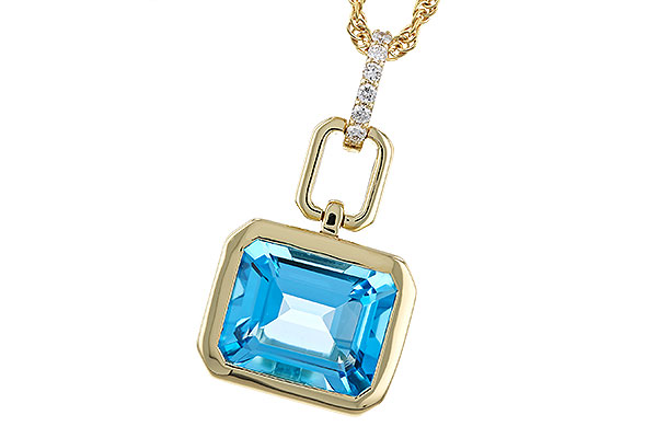 A320-77264: NECKLACE 3.26 BLUE TOPAZ 3.30 TGW (10x8MM BT)