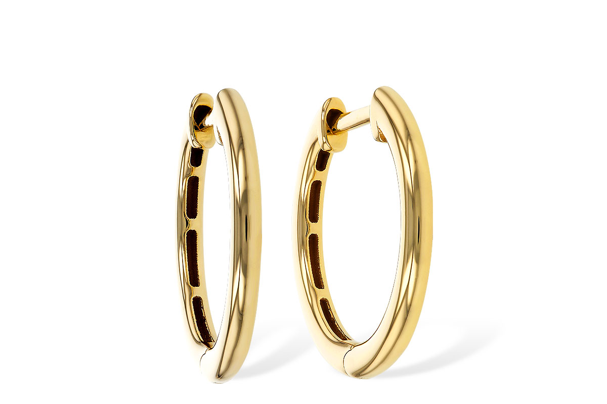 A320-80828: GOLD EARRINGS (16MM)