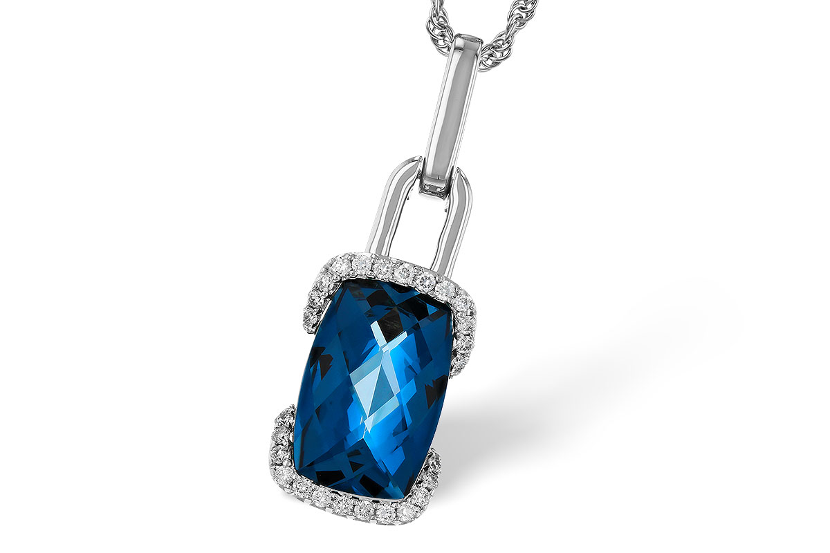 A320-81755: NECK 3.75 LONDON BLUE TOPAZ 3.90 TGW (12x8MM LBT)