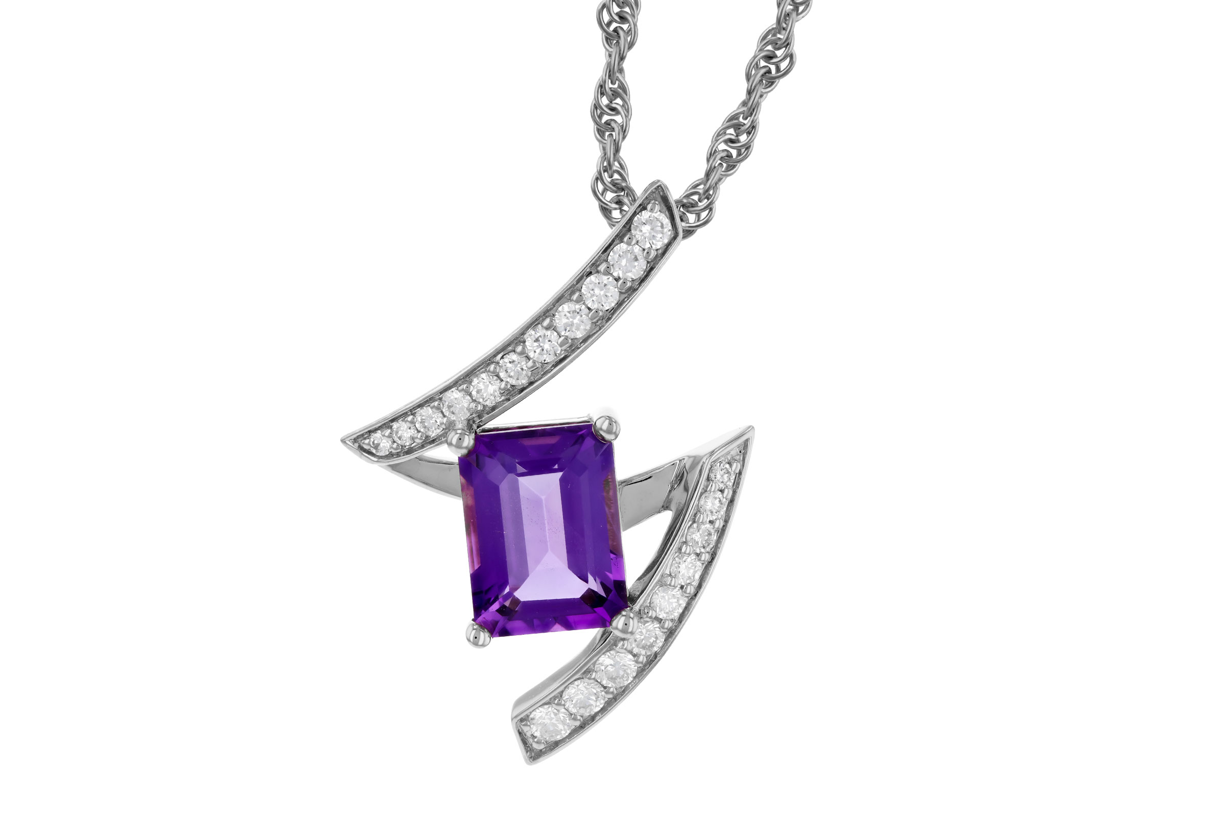 A321-67237: NECKLACE 1.36 AMETHYST 1.56 TGW (8x6MM AMY)