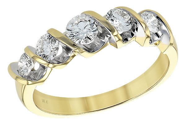B138-98091: LDS DIA WED RING .75 TW