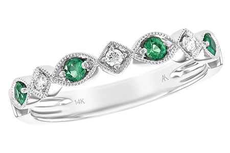 B230-80900: LDS WED RG .15 EMERALD .21 TGW