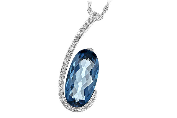 B235-29082: NECK 4.48 LONDON BLUE TOPAZ 4.60 TGW