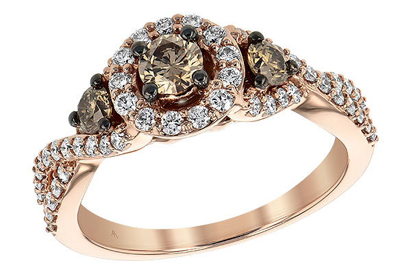 B235-34491: LDS DIA RG .23 BROWN CTR .97 TW