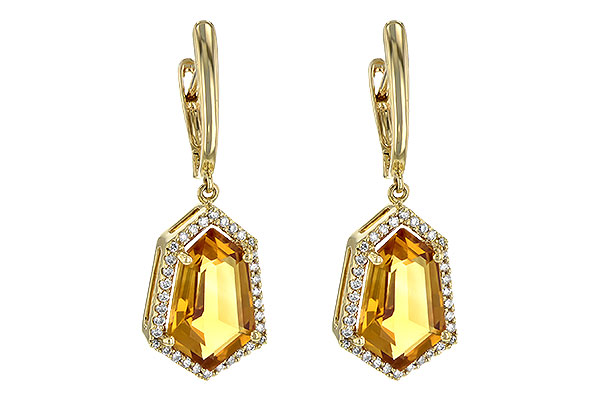 B236-19946: EARR 3.80 TW CITRINE 4.05 TGW