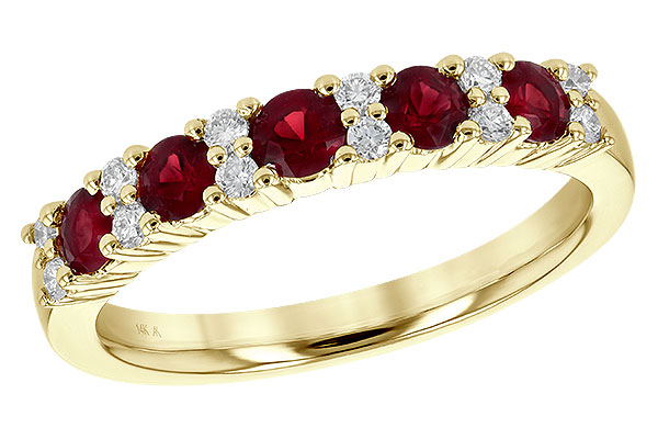 B236-19991: LDS WED RG .66 RUBY .83 TGW
