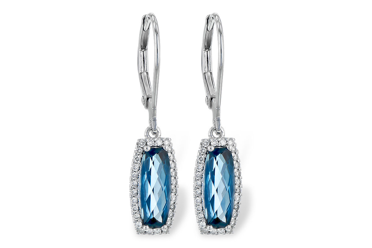 B236-24482: EARR 2.10 LONDON BLUE TOPAZ 2.28 TGW