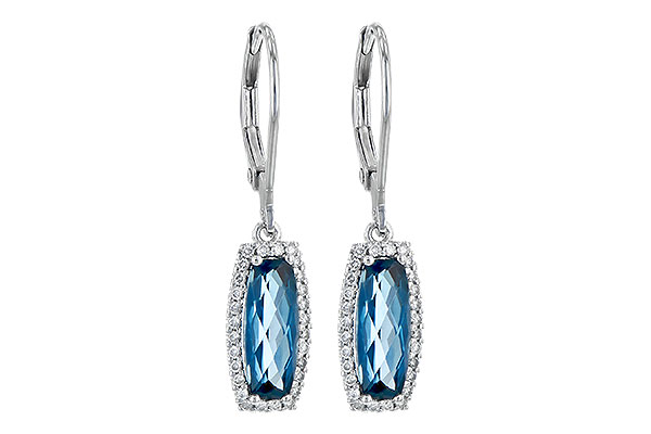 B236-24482: EARR 2.10 LONDON BLUE TOPAZ 2.28 TGW