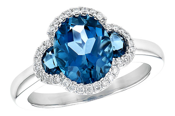 B236-24509: LDS RG 3.04 TW LONDON BLUE TOPAZ 3.20 TGW