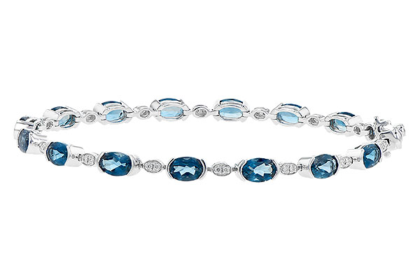 B236-24537: BRACELET 7.20 LONDON BLUE TOPAZ 7.36 TGW