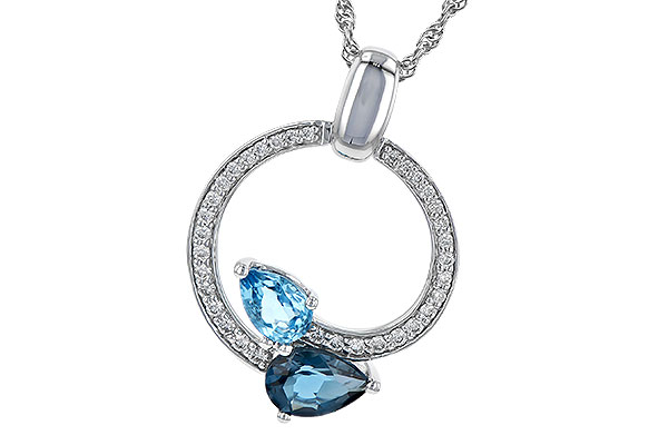 B236-25400: NECK 1.22 BLUE TOPAZ 1.40 TGW
