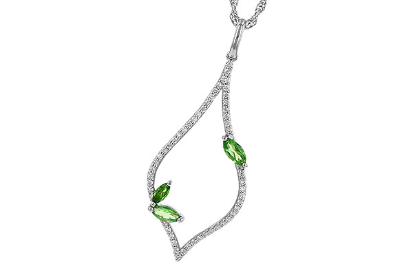 B236-25437: NECK .35 GREEN GARNET .55 TGW