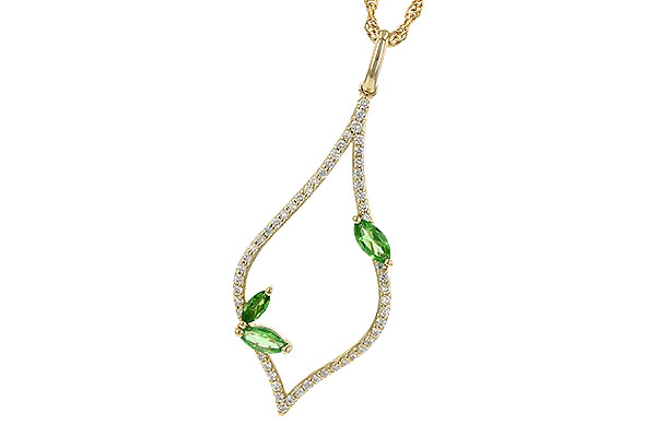 B236-25437: NECK .35 GREEN GARNET .55 TGW