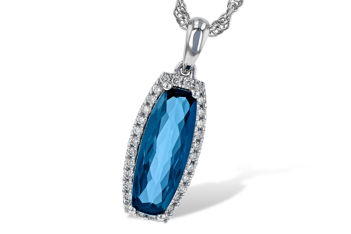 B236-26273: NECK 1.58 LONDON BLUE TOPAZ 1.70 TGW