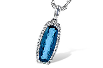B236-26273: NECK 1.58 LONDON BLUE TOPAZ 1.70 TGW