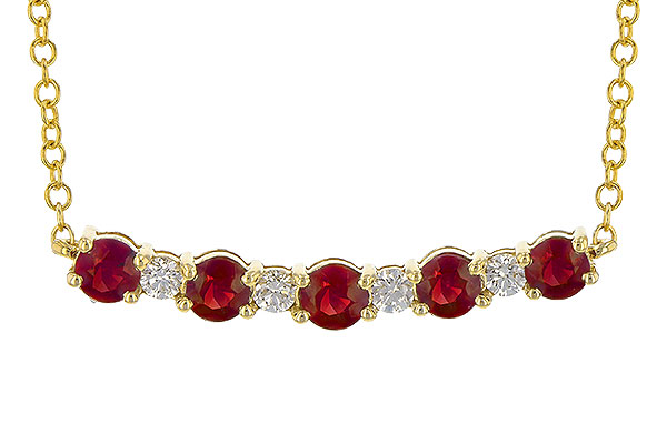 B236-27182: NECK .58 TW RUBY .70 TGW