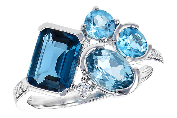 B318-98128: LDS RG 3.08 BLUE TOPAZ TW 3.15 TGW