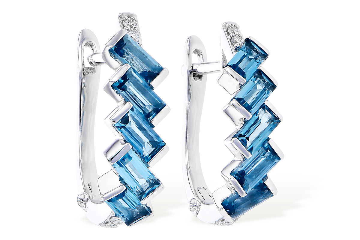 B318-99055: EARR 1.45 LONDON BLUE TOPAZ 1.50 TGW