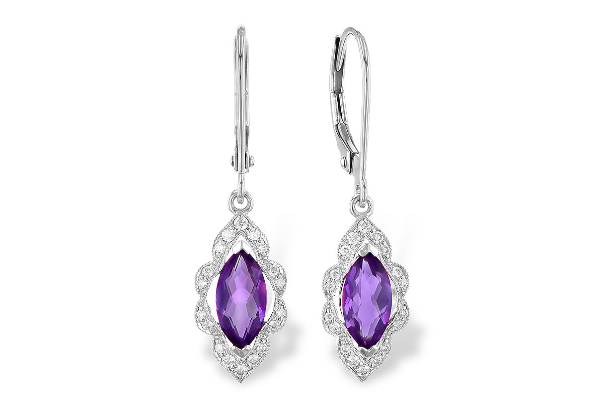 B318-99909: EARR .92 TW AMETHYST 1.07 TGW