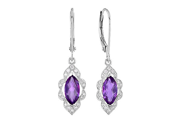 B318-99909: EARR .92 TW AMETHYST 1.07 TGW
