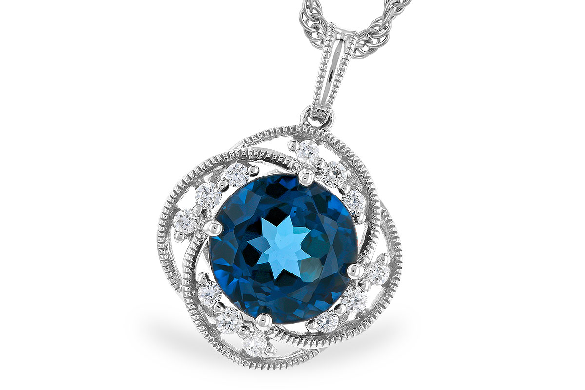 B319-85428: NECK 2.90 LONDON BLUE TOPAZ 3.05 TGW (9MM LBT)