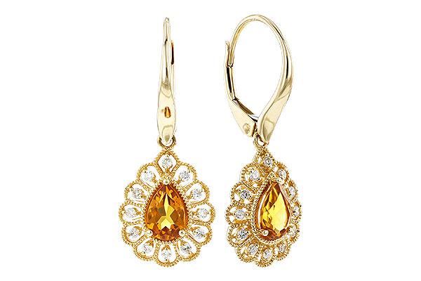 B319-85437: EARR .74 TW CITRINE .90 TGW