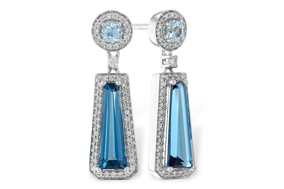B319-86328: EARR 2.28 TW BLUE TOPAZ 2.54 TGW