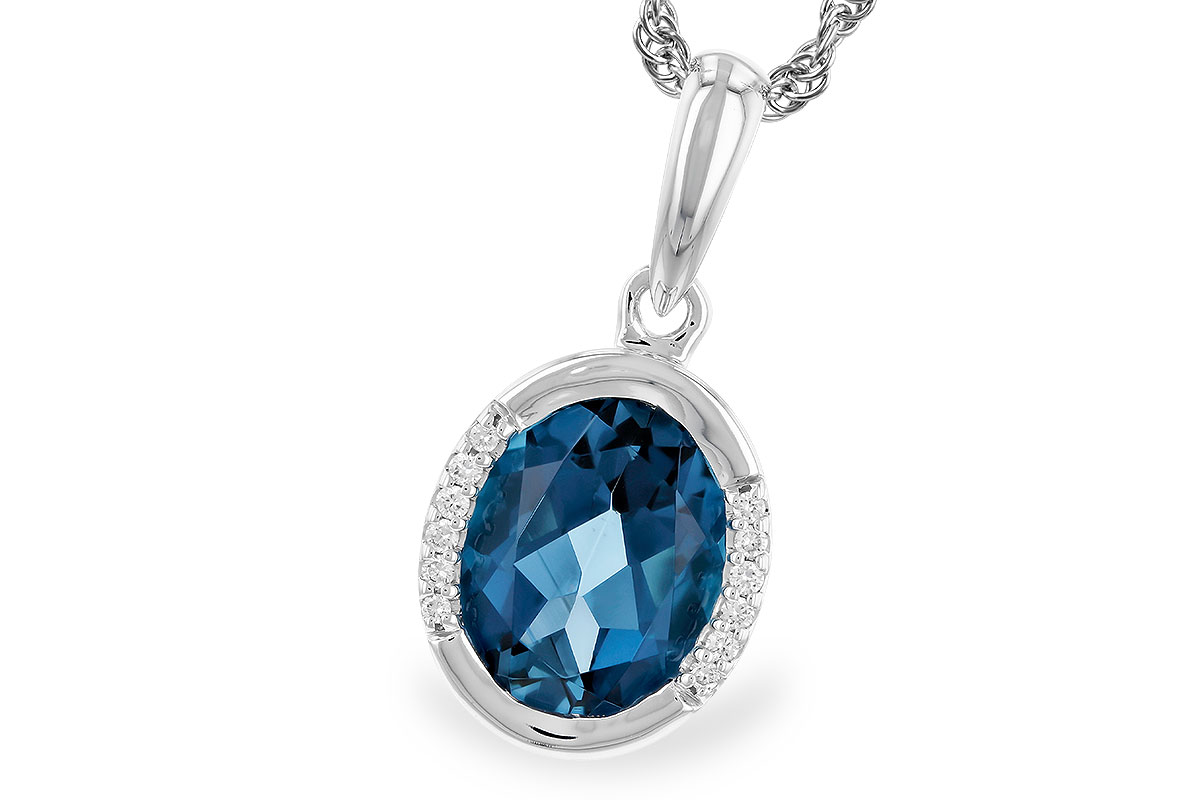 B319-86337: NECK 1.90 TW LONDON BLUE TOPAZ 1.93 TGW (9x7 LBT)