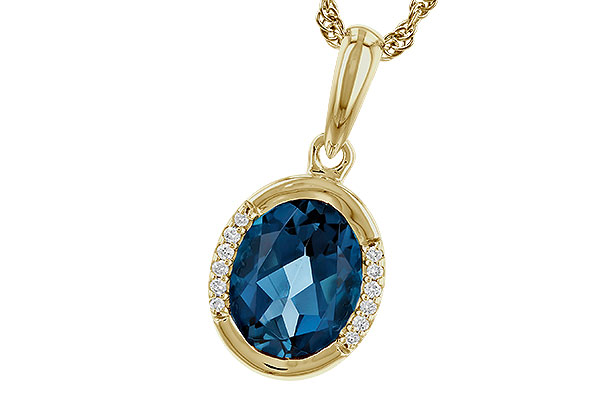 B319-86337: NECK 1.90 TW LONDON BLUE TOPAZ 1.93 TGW (9x7 LBT)