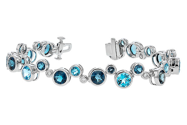 B319-87191: BRACELET 15.65 TW BLUE TOPAZ 15.95 TGW