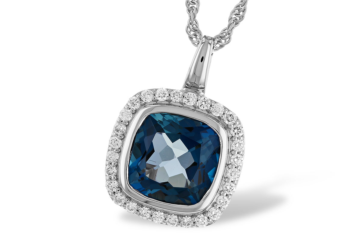 B319-89028: NECK 3.85 LONDON BLUE TOPAZ 4.15 TGW (9MM LBT)
