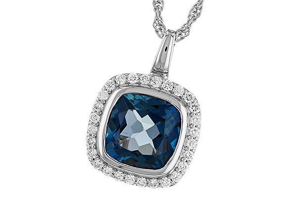B319-89028: NECK 3.85 LONDON BLUE TOPAZ 4.15 TGW (9MM LBT)