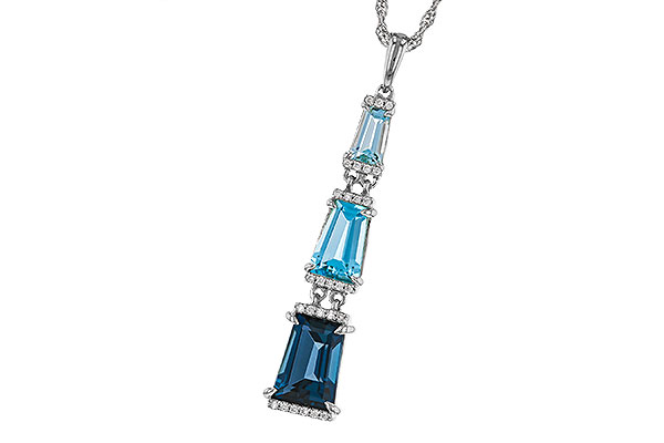 B320-77209: NECKLACE 2.60 TW BLUE TOPAZ 2.65 TGW