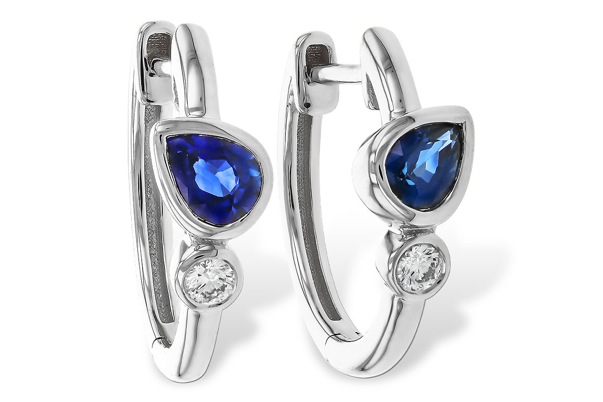 B320-78173: EARRINGS .51 SAPPHIRE .57 TGW