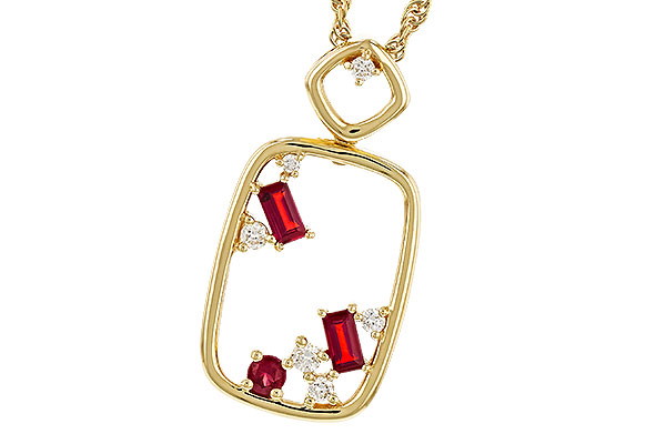 B320-79037: NECKLACE .33 TW RUBY .44 TGW