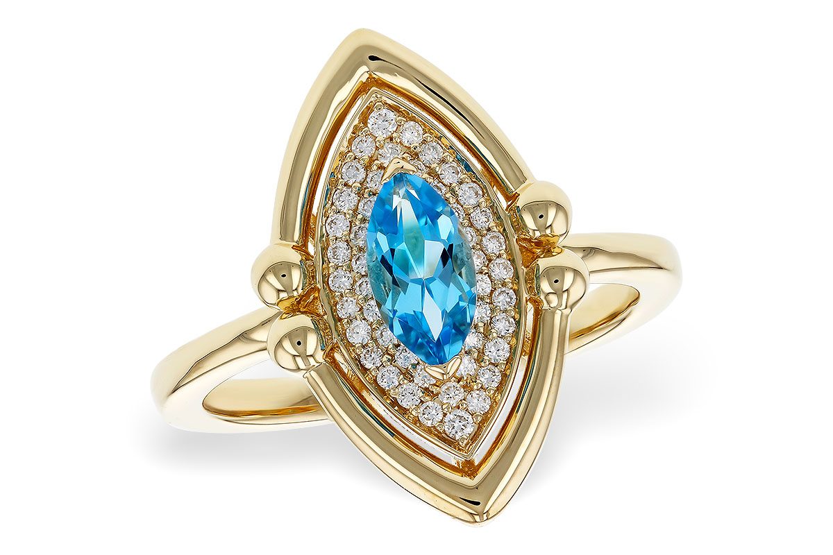 B320-81746: LDS RG .54 BLUE TOPAZ .70 TGW (8x4MM BT)