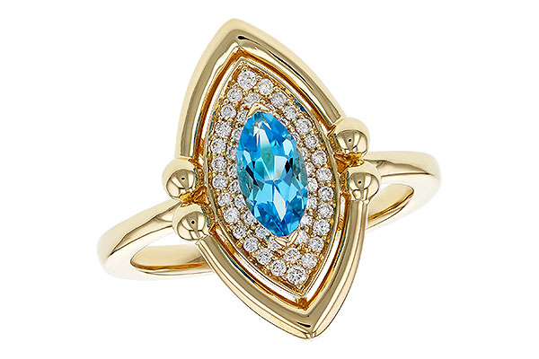 B320-81746: LDS RG .54 BLUE TOPAZ .70 TGW (8x4MM BT)