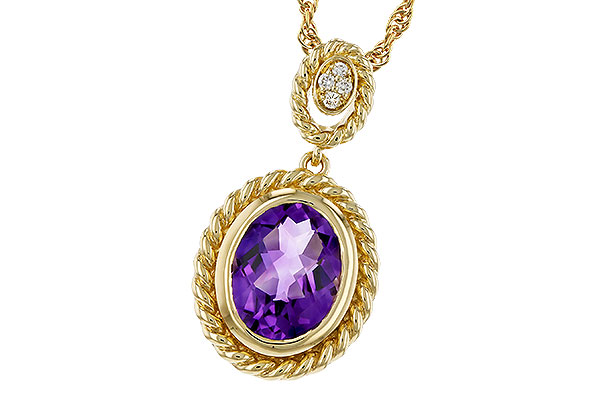 B320-81755: NECKLACE 1.38 AMETHYST 1.40 TGW (9x7MM AMY)