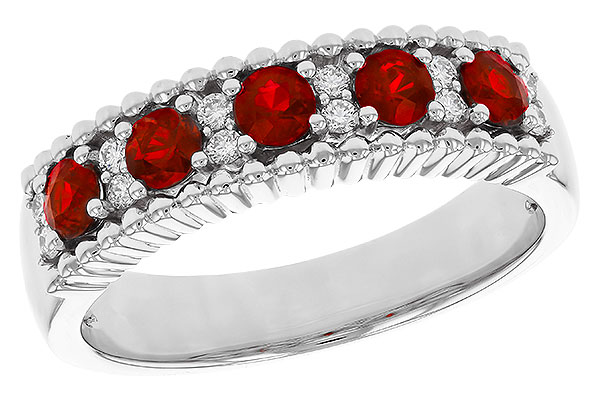 B320-81791: LDS WED RG .60 TW RUBY .72 TGW